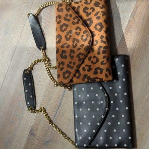 Two J. Crew Invitation Clutch Bags